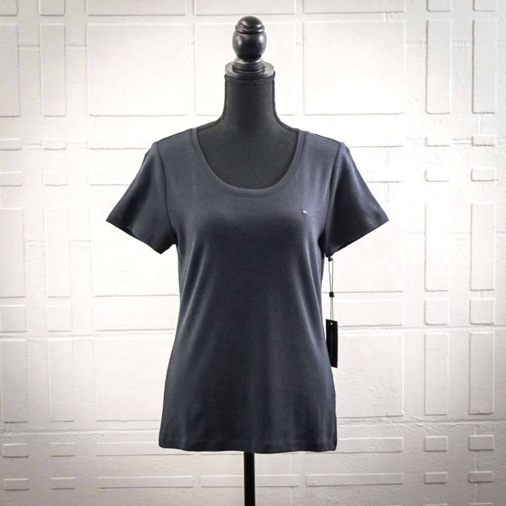New-Tommy Hilfiger Flag Tee-Black XXL